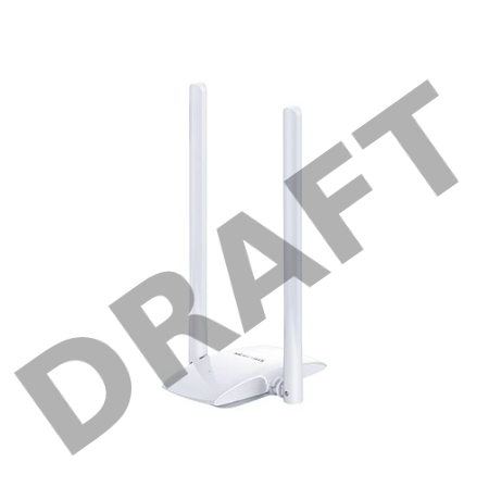 Сетевой адаптер WiFi Mercusys MW300UH USB 2.0 (ант.внеш.несъем.) 2ант.