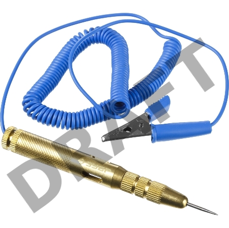 Пробник ЗУБР 25740  эксперт для автопроводки латунный провод 150см 6-24в 115мм