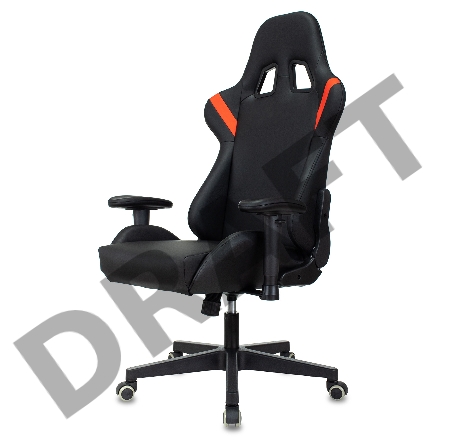 Кресло игровое Zombie Formula черный/красный эко.кожа крестов. пластик