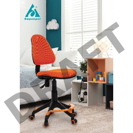 Кресло детское Бюрократ KD-4-F/ANCHOR-RD красный якоря колеса красный