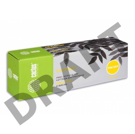 Тонер Картридж Cactus CS-PH6130Y (106R01284) желтый для Xerox 6130/6130n (1900стр.)
