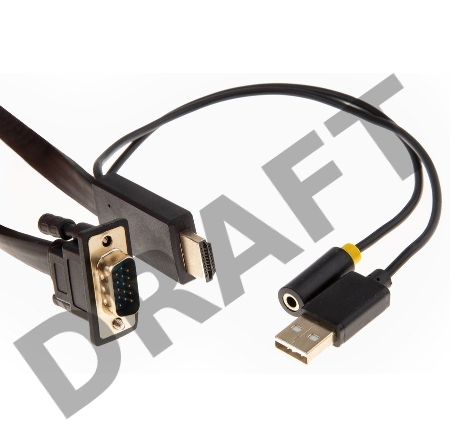 Кабель-переходник HDMI+audio+USB --> VGA_M/M 1,8м Telecom <TA675-1.8M>