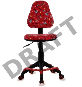 Кресло детское Бюрократ KD-4-F/ANCHOR-RD красный якоря колеса красный