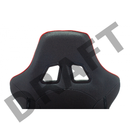 Кресло игровое Zombie Thunder 1 черный/красный текстиль/эко.кожа с подголов. крестов. пластик