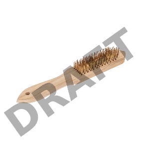 Шестирядная стальная щетка с деревянной ручкой 280 мм Kranz