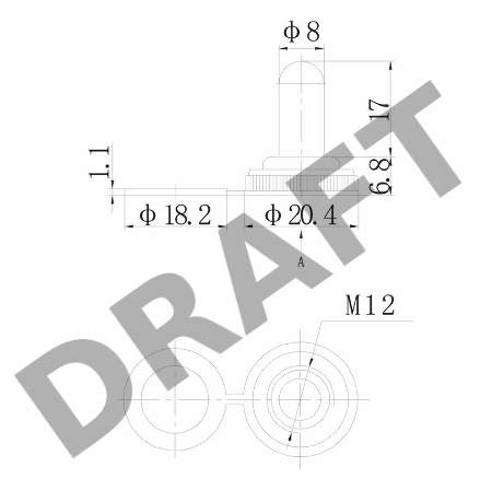 Защита для тумблеров типа KN силикон  REXANT