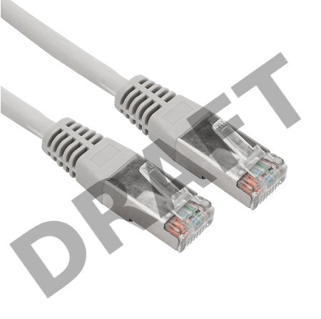 Патч-корд F/UTP REXANT категория 6, RJ45-RJ45, экранированный, 26AWG, LSZH, серый, 0.3 м