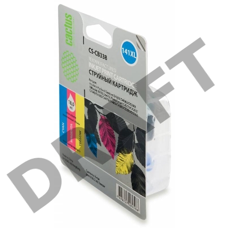 Картридж струйный Cactus CS-CB338 трехцветный для №141XL HP DeskJet D4263/D4363/D5360 (18ml)