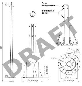 Комплект крепежа для ОГСФ/ОСФ-0.4 Пересвет В00005081