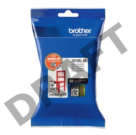 Картридж Brother струйный LC3619XLBK черный повышенной емкости 3000 стр. для MFC-J3530DW, MFC-J3930DW