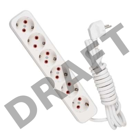 Удлинитель 6х3м с заземл. 16А IP20 Lezard 720-0603-601