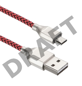 USB кабель ACD-Titan MicroUSB ~ USB-A Нейлон, 1м, красно-черный (ACD-U927-M1R)