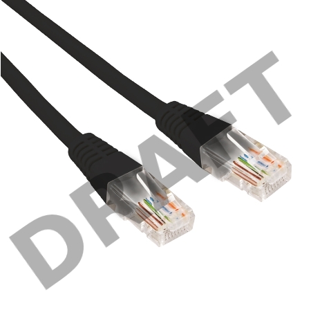 Патч-корд U/UTP REXANT категория 6, RJ45-RJ45, неэкранированный, 26AWG, LSZH, черный, 5 м