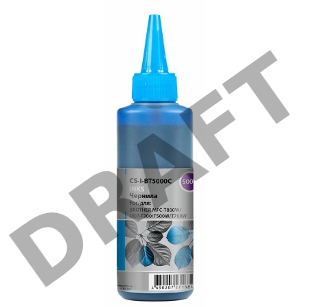 Чернила Cactus CS-I-BT5000C голубой 100мл для Brother DCP-T300, DCP-T500W,DCP-T700W, MFC-T800W