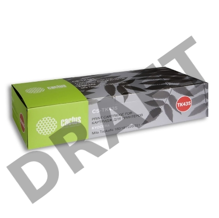 Тонер-картридж Cactus CS-TK435 для Kyocera Mita TASKalfa 180, черный, 15000 стр. (туба, 700 г.)