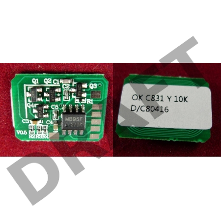 Чип OKI C831/841, Yellow, 10K (44844505) (ELP Imaging®) 