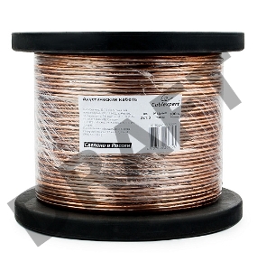 Акустический кабель Cablexpert CC-TC2x1,0-100M, прозрачный, 100 м, на катушке