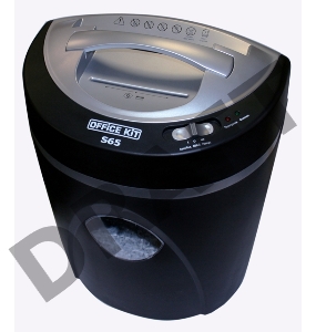 Шредер Office Kit S65 (секр.P-4)/фрагменты/7лист./21лтр./скрепки/скобы/пл.карты/CD