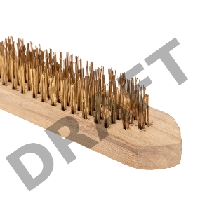 Шестирядная стальная щетка с деревянной ручкой 280 мм Kranz