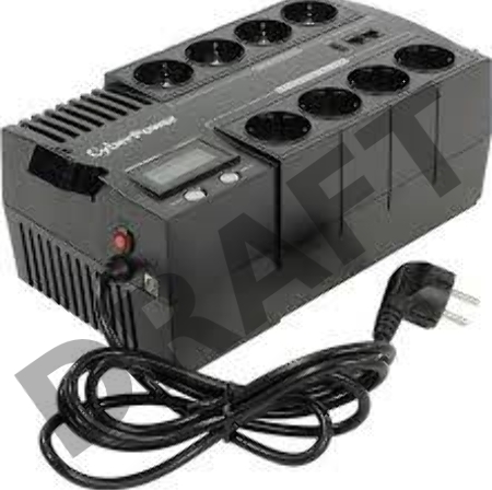 Источник бесперебойного питания CyberPower BS850E NEW линейно-интерактивный 850ВА/480Вт, 4+4 евророзетки, USB UPS Line-Interactive CyberPower BS850E NEW 850VA/480W USB (4+4 EURO)