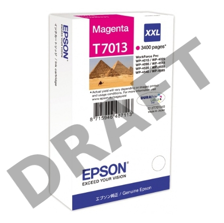 Картридж струйный Epson T70134010 пурпурный для WP4000/4500