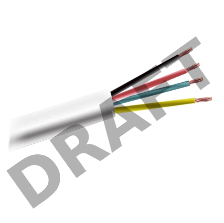 Кабель Exegate EX256751RUS Кабель телефонный 4 провода Exegate CCA, многожильный, бухта 100м, белый, PVC