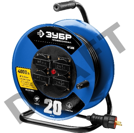 Удлинитель ЗУБР 55079-20  на катушке 