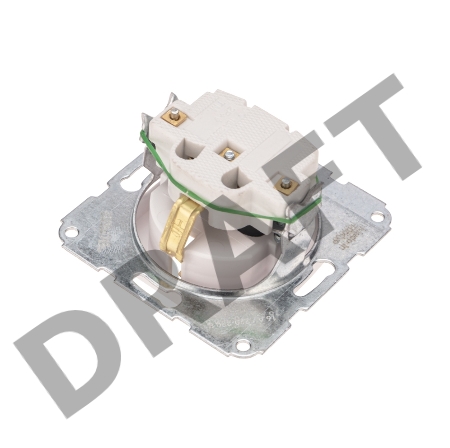 Розетка 1-ая DEA с/з з/ш с/у 16А мех. Бел KRANZ (1/10/120)