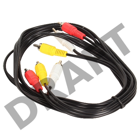 Кабель VCOM VAV7150-1.5M Кабель соединительный 3xRCA (M) - 3xRCA (M), 1,5m 