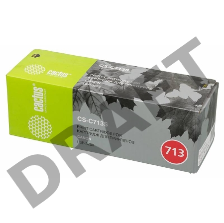 Тонер Картридж Cactus CS-C713S черный для Canon i-SENSYS LBP3250 (2000стр.)
