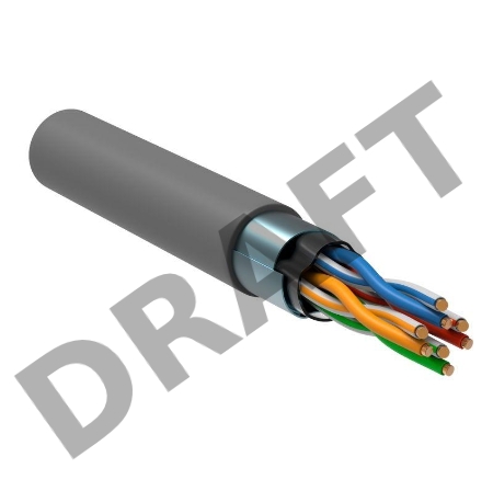 Кабель связи витая пара F/UTP экранир. (24AWG) кат.5е 4х2х0.52 ож PVC (305м) сер. (м) ITK LC1-C5E04-311 Кабель связи витая пара F/UTP экранир. (24AWG) кат.5е 4х2х0.52 ож PVC (305м) сер. (м) ITK LC1-C5E04-311