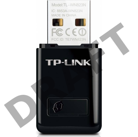 Сетевой адаптер TP-Link SOHO TL-WN823N Беспроводной USB мини адаптер 300Мбит/с стандарта N c кнопкой QSS(Realtec)