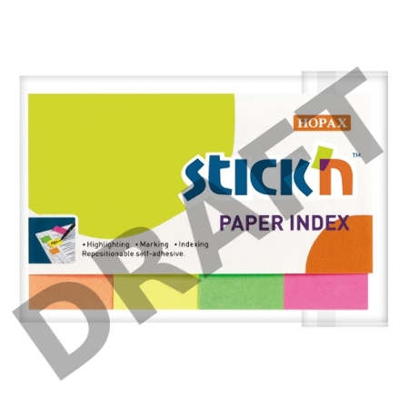 Закладки самокл. индексы бумажные Hopax 21205 20x50мм 4цв.в упак. 50лист