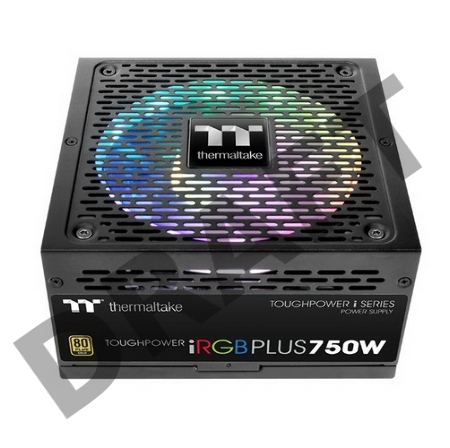 Блок питания Thermaltake ATX 750W Toughpower iRGB Plus 80+ gold (24+4+4pin) APFC 140mm fan color LED 9xSATA Cab Manag RTL