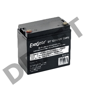 Аккумуляторная батарея ExeGate DT 1233 (12V 33Ah, под болт М6)