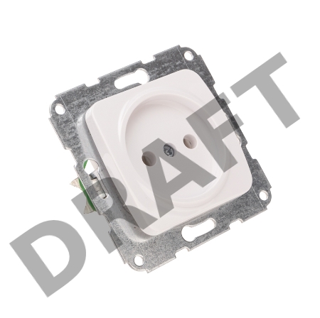 Розетка 1-ая DEA б/з с/у 10А мех. Бел KRANZ (1/10/120)