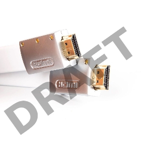 Кабель HDMI 19M/M ver 2.0, 1.8M, AOpen <ACG568F-S-1.8M> серебряно-белый Flat