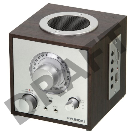 Радиоприемник настольный Hyundai H-SRS200 вишня USB SD/MMC