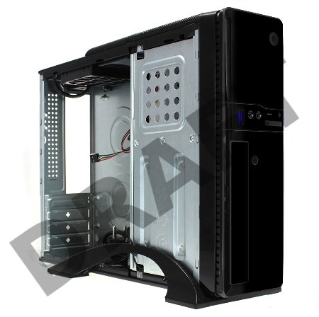 Корпус Desktop CROWN CM 1907-3 black ITX (CM-PS300)
