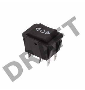 Выключатель клавишный 250V 15А (6с) (ON)-OFF-(ON) черный  с нейтралью  Б/Фикс  REXANT