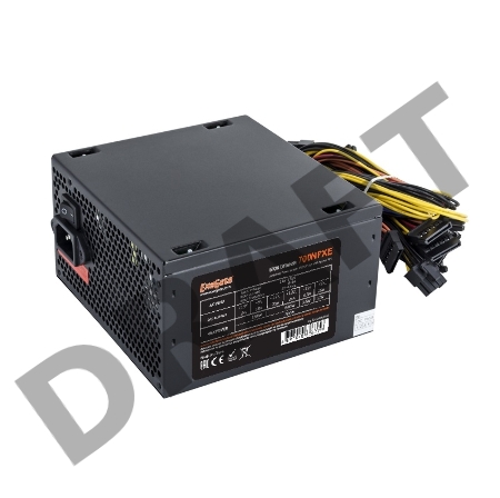 Блок питания Exegate EX220360RUS 700W Exegate 700NPXE(+PFC), black, 12cm fan, 24p+(4+4)p, 6/8p PCI-E, 4*SATA, 2*IDE, FDD