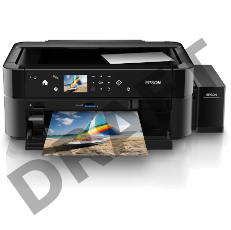 МФУ струйное Epson L850, 6-цветный струйный СНПЧ принтер/сканер/копир A4, 37 (38 цв) стр/мин, 5760x1440 dpi, подача: 100 лист., вывод: 50 лист., USB, картридер, печать фотографий, печать на CD/DVD, цветной ЖК-дисплей (старт.чернила - около 1800 фото форма