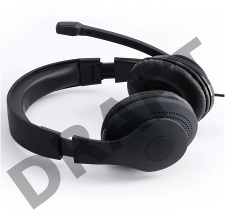 Наушники с микрофоном Hama HS-P200 черный 2м мониторы оголовье (00139923)