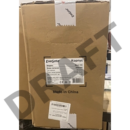 Корпус Minitower Exegate BAA-103 Black, mATX, <AAA350, 80mm>, 2*USB, Audio