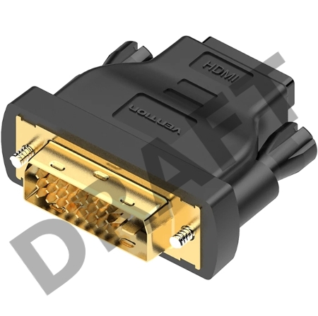 Адаптер-переходник Vention DVI 24+1 M/ HDMI 19F