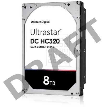 Жесткий диск для сервера WD/HGST Ultrastar 7K8 (3.5’’, 8TB, 256MB, 7200 RPM, SAS 12Gb/s, 512E SE), SKU: 0B36400