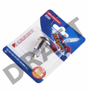 Кнопка  антивандальная Ø16 250В Б/Фикс (5с) (ON)-OFF/(OFF)-ON зеленая (A-16-C4) REXANT (в упак. 1шт.)