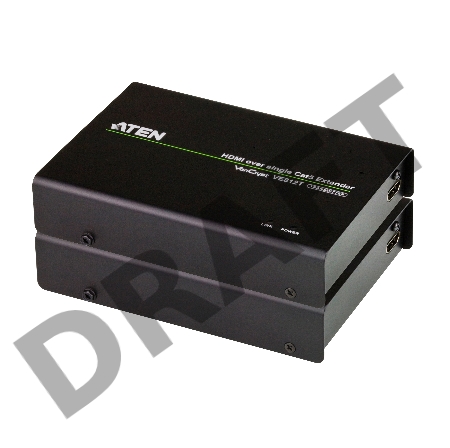 Удлинитель, HDMI, 100 метр., 2xHDMI+RJ45, F, без шнуров, 2xБ.П. 220> 5.3V, (по витой паредо 4kx2k 60HzHDTV 480p/720p/1080i/1080pподдержка HDCP порт RS232), 1x VE812T, 1x VE812R/ HDMI EXTENDER WITH DUAL DISPLAY W/EU ADP