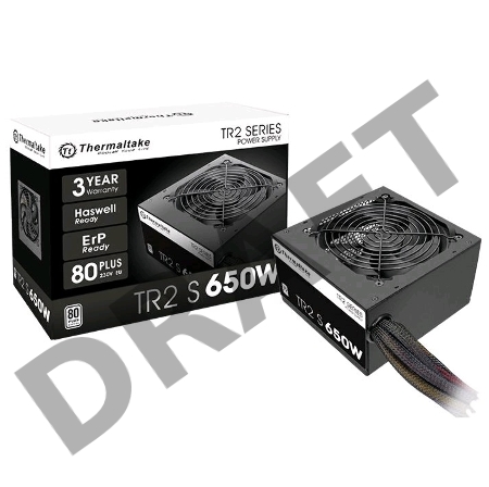 Блок питания Thermaltake ATX 650W TR2 S TRS-650AH2NK 80+ (24+4+4pin) APFC 120mm fan 5xSATA RTL