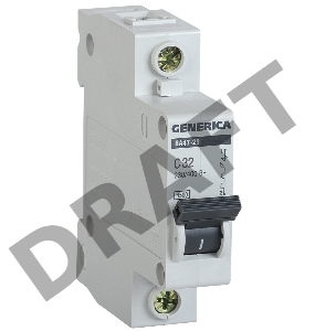 Выключатель автоматический однополюсный ВА47-29 32А C 4,5кА GENERICA | MVA25-1-032-C | IEK
